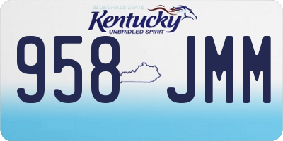 KY license plate 958JMM
