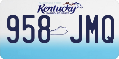 KY license plate 958JMQ