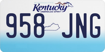 KY license plate 958JNG