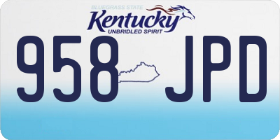 KY license plate 958JPD