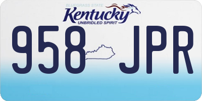KY license plate 958JPR