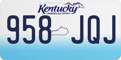 KY license plate 958JQJ