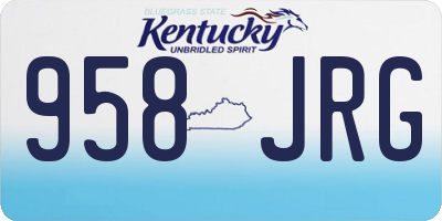 KY license plate 958JRG