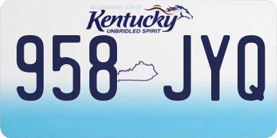 KY license plate 958JYQ