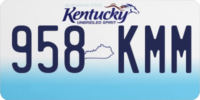 KY license plate 958KMM