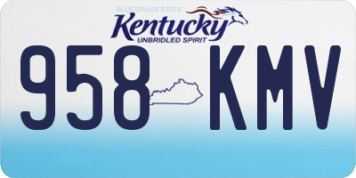 KY license plate 958KMV