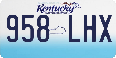 KY license plate 958LHX