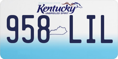 KY license plate 958LIL