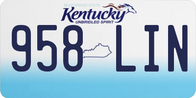 KY license plate 958LIN