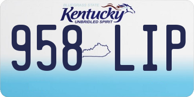 KY license plate 958LIP