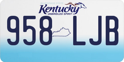 KY license plate 958LJB