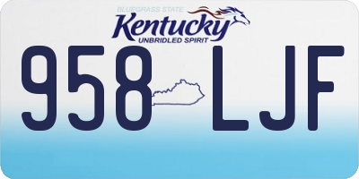 KY license plate 958LJF