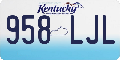 KY license plate 958LJL