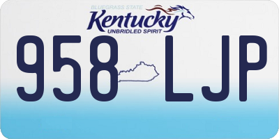 KY license plate 958LJP