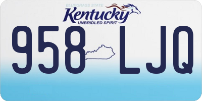 KY license plate 958LJQ