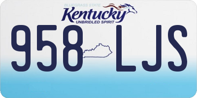 KY license plate 958LJS
