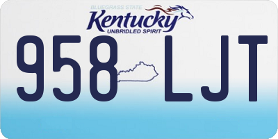 KY license plate 958LJT