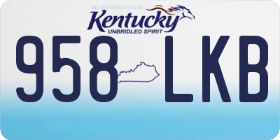 KY license plate 958LKB
