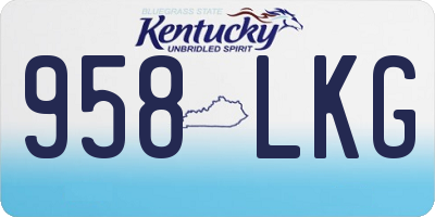KY license plate 958LKG