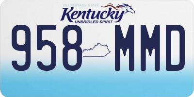 KY license plate 958MMD