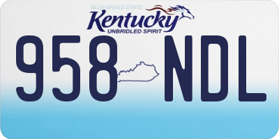 KY license plate 958NDL