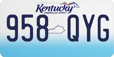 KY license plate 958QYG