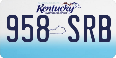 KY license plate 958SRB