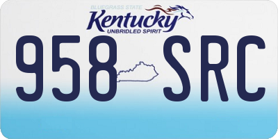KY license plate 958SRC