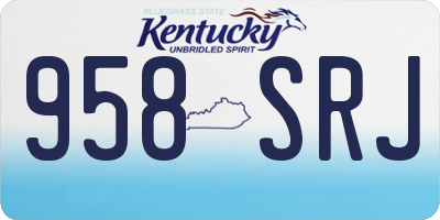 KY license plate 958SRJ