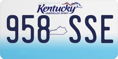 KY license plate 958SSE
