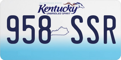 KY license plate 958SSR