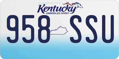 KY license plate 958SSU