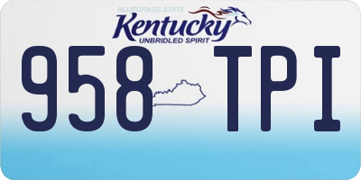 KY license plate 958TPI