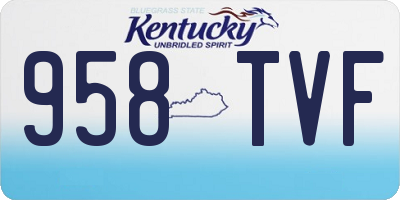 KY license plate 958TVF