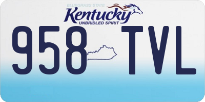 KY license plate 958TVL