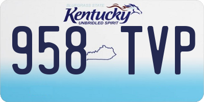 KY license plate 958TVP