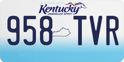 KY license plate 958TVR