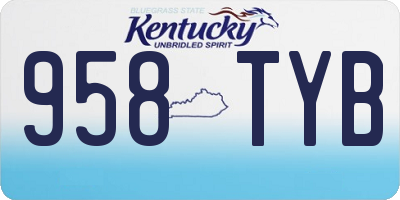 KY license plate 958TYB