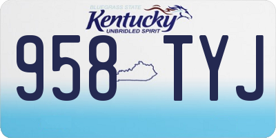 KY license plate 958TYJ