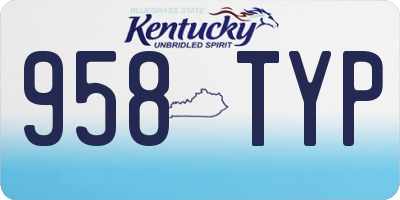 KY license plate 958TYP