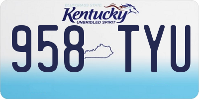 KY license plate 958TYU
