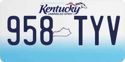 KY license plate 958TYV