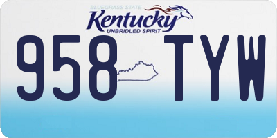KY license plate 958TYW