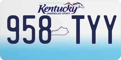KY license plate 958TYY
