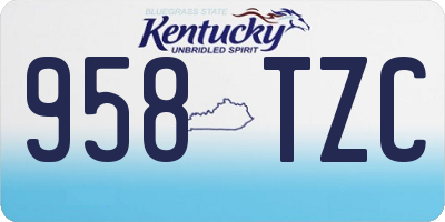 KY license plate 958TZC