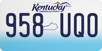KY license plate 958UQO