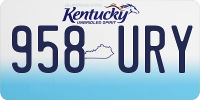 KY license plate 958URY