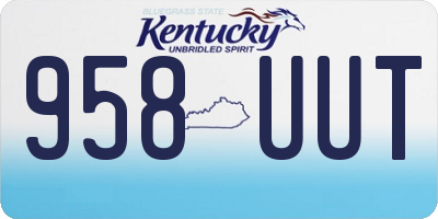 KY license plate 958UUT