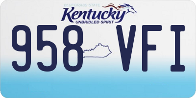 KY license plate 958VFI