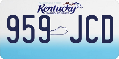 KY license plate 959JCD